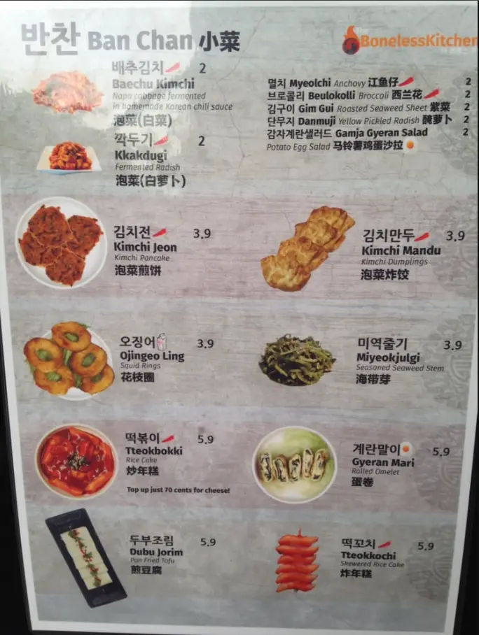 BONELESS KITCHEN MENU  