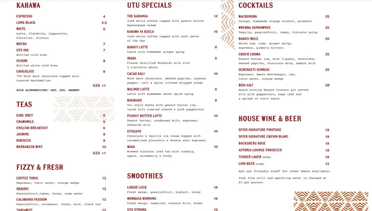 KAFE UTU MENU SINGAPORE PRICES 2025